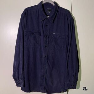 Brixton Dark Blue Corduroy Shirt - Standard/Bowery Fit - Size XXL - Like New